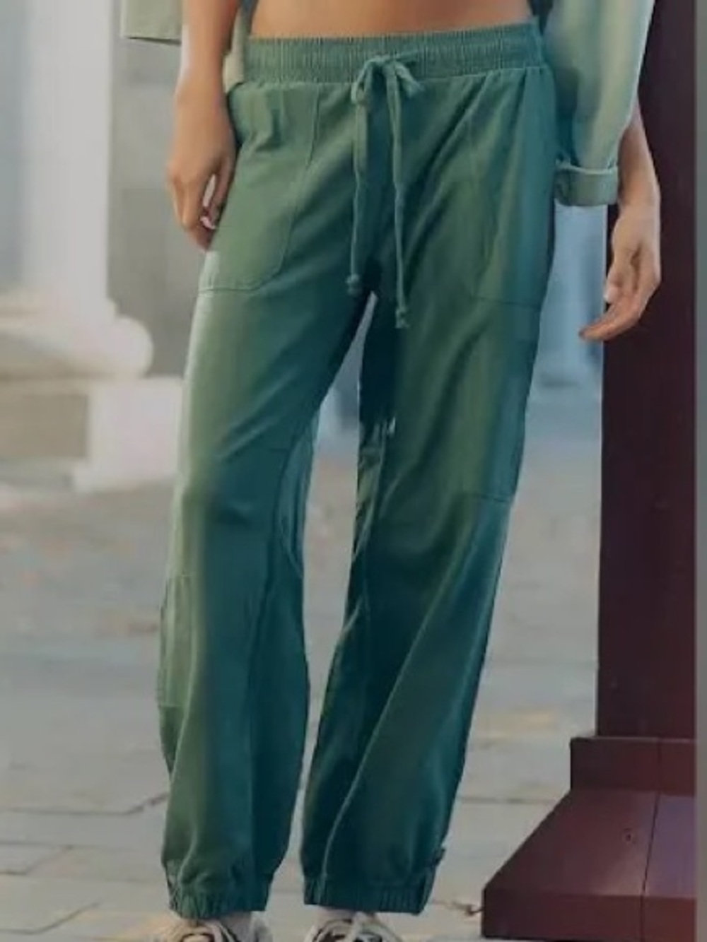 Everyday Drawstring Joggers in Olive Green Daily practice by Anthropologie
